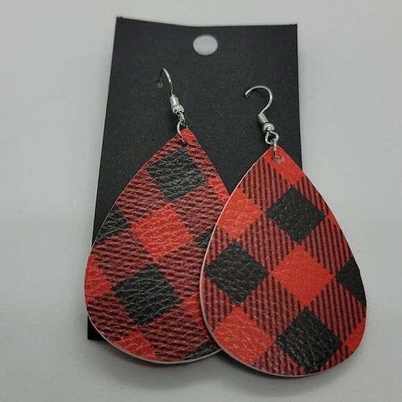 🎈5/$10🎈 EARRINGS..Buffalo Check..  - Picture 1 of 1